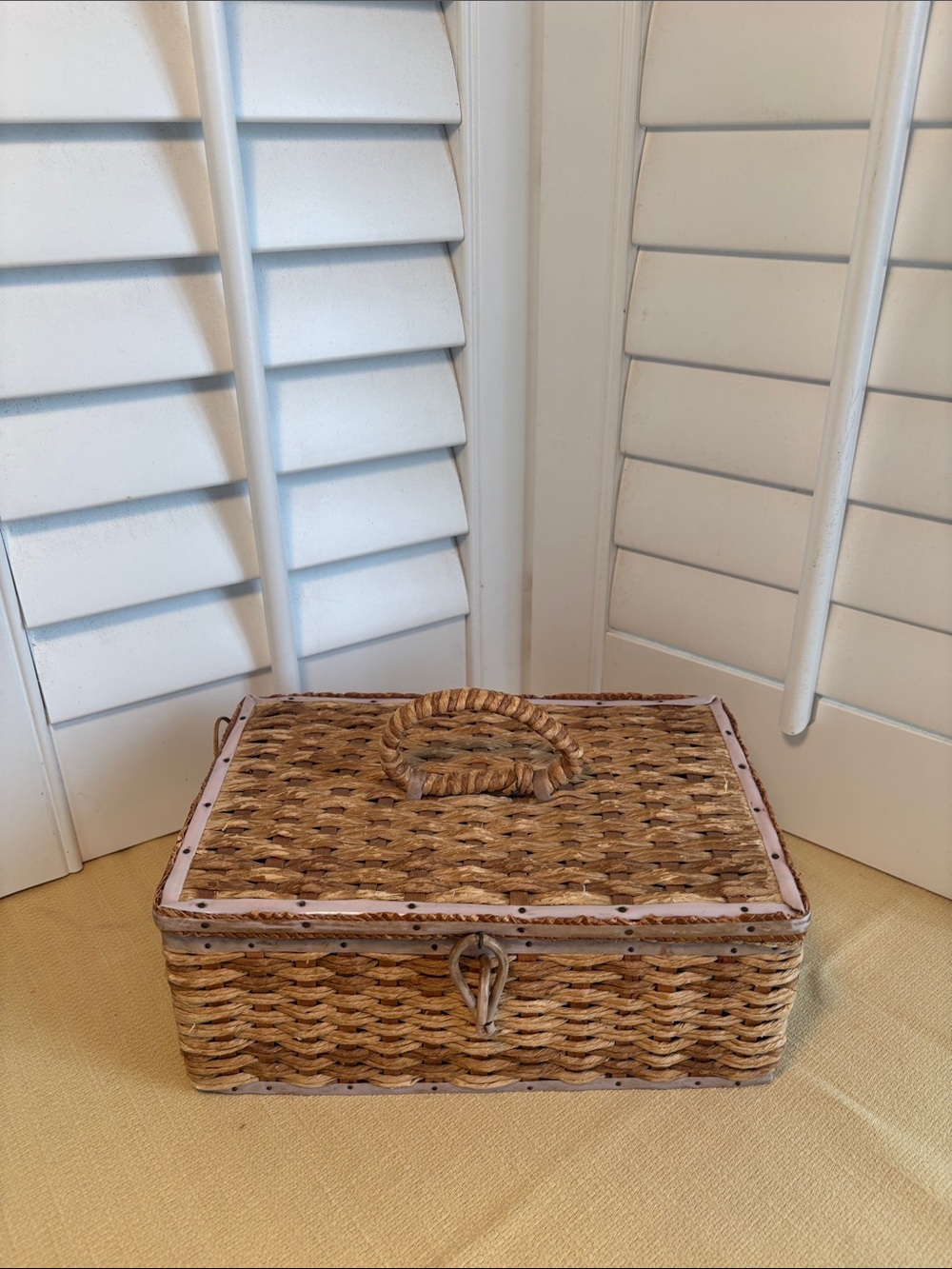 Antique Sewing Basket Made in Japan
